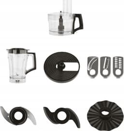 Trebs Keukenmachine - 2 snelheden - Meerdere accessoires - 99394 - Zwart RVS — thumbnail 3