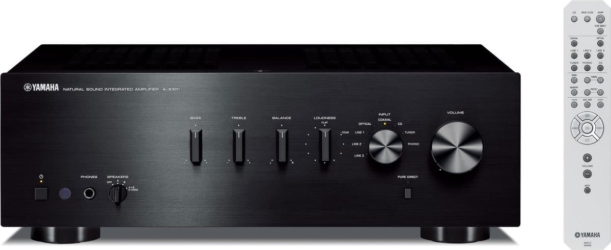 Yamaha AS-301 - Geïntegreerde versterker- Digitale connectiviteit - ToP-ART principe – Zwart — afbeelding 1