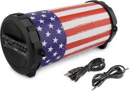 Caliber Bluetooth Speaker - Draagbare Speaker met Bluetooth, USB, SD en AUX 8 Uur Speeltijd - USA print (HPG407BT-USA) — thumbnail 4