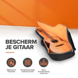 Gitaartas - Gitaarhoes - Gitaarzak - Beschermhoes gitaar - Guitar bag - Gigbag - Gitaar accessoires - Gitaartas akoestische gitaar - Klassieke gitaar - Spaanse gitaar - Gitaarhoezen — thumbnail 4