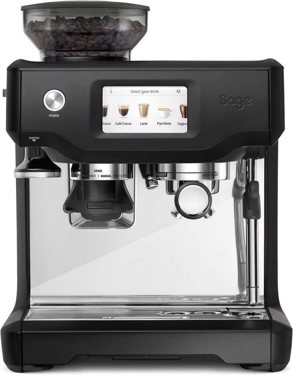 Sage SES880BTR the Barista Touch SES880BTR (Mat zwart) Pistonmachine - Touchscreen - Automatisch stoompijpje - Espressomachine — afbeelding 1