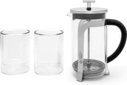 Leopold Vienna - French Press cafetière Shiny 600ml + set van twee glazen — thumbnail 1