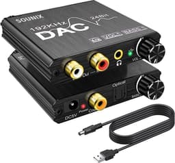 Sounix Digitaal naar Analoog Audioconverter 192KHz - Digital SPDIF/Optical/Toslink/Coaxial to Analog Stereo L/R RCA and 3.5mm Jack Converter-USB00117 — thumbnail 1