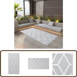 vidaXL - Buitenkleed - ARAKIL - 160x230 - cm - PP - grijs — thumbnail 2