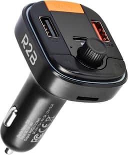 R2B Bluetooth Transmitter Auto - FM Transmitter - Bluetooth Receiver - Autolader - Carkit - USB C en USB A & Micro SD Poort - Auto Accessoires — thumbnail 1