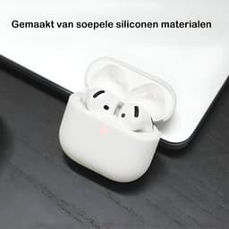 Studio Air Hoesje geschikt voor Airpods 4 - Schokbestendige Siliconen Case - Wit — thumbnail 5