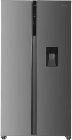 Heinner HSBS-H439NFXWDE++ Amerikaanse Side-by-Side Koelkast met Waterdispenser – 439 L – Full No Frost – LED Touch Display – Smart Eco Functie – RVS – 5 Jaar Garantie — thumbnail 1