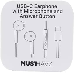Musthavz To Go In-Ear Oortjes met Microfoon – Bedrade Koptelefoon – USB-C – Wit — thumbnail 2