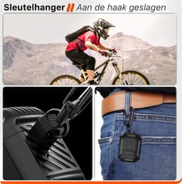 Case geschikt voor Apple AirPods 4 Hoesje - Waterdicht - 100% Shockproof Case - Vergrendelknop - Zwart — thumbnail 5