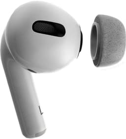 Foam eartips geschikt voor Airpods Pro (2) - licht grijs - 6× Medium - zachte memory foam opzet oortjes - foamigo® — thumbnail 1