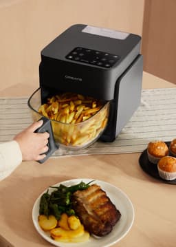 CREATE - Olievrije friteuse van 4,2 L met stoomfunctie - Zwart - AIR FRYER CRYSTAL — thumbnail 5