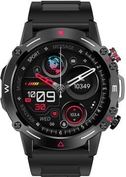Mawiva Tech PRO - Smartwatch - AMOLED - Smartwatch Heren - Mawiva Tech Smartwatch - Geschikt voor iOS en Android - Nederlandstalig - Sporthorloge - Gezondheidsanalyse - Sportanalyse - Bellen - Muziek/Audio Luisteren - Ergonomisch - Zwart — thumbnail 1