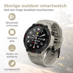 Nuvance Outdoor Smartwatch - 45 mm - IP67 Waterdicht - Bluetooth Smartwatch voor Dames en Heren - Smartwatches - Grijs — thumbnail 2