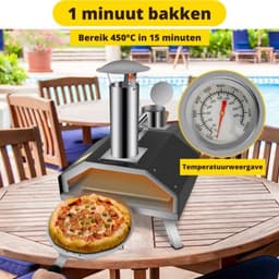 Bolt Edge Pizza Oven Buiten - Houtgestookt - Pizzasteen - Tot 300ºC - Inclusief Pizzaspatel — thumbnail 2