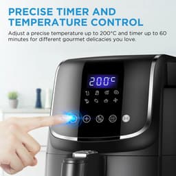 Stemily Airfryer - 4 L - 1500W - 35-200°C - 8 Kookprogramma’s - LED-touchscreen - Uitneembare Mand - 27,5 x 31,6 x 38 cm — thumbnail 3