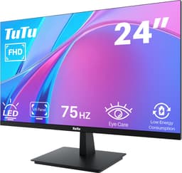 TuTu 24 inch frameless LED Monitor | 75Hz | HDMI, VGA, Audio out | HDMI kabel | TU238M2 — thumbnail 3
