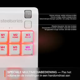 SteelSeries Apex 3 TKL - Wit - RGB Gaming Toetsenbord - US Qwerty - IP32 Waterbestendig — thumbnail 4