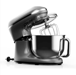 Mixer met Mengkom - Keukenmachinemixer Met 6 Snelheden - Mixer Keukenmachine Met 6.2L RVS Kom — thumbnail 1