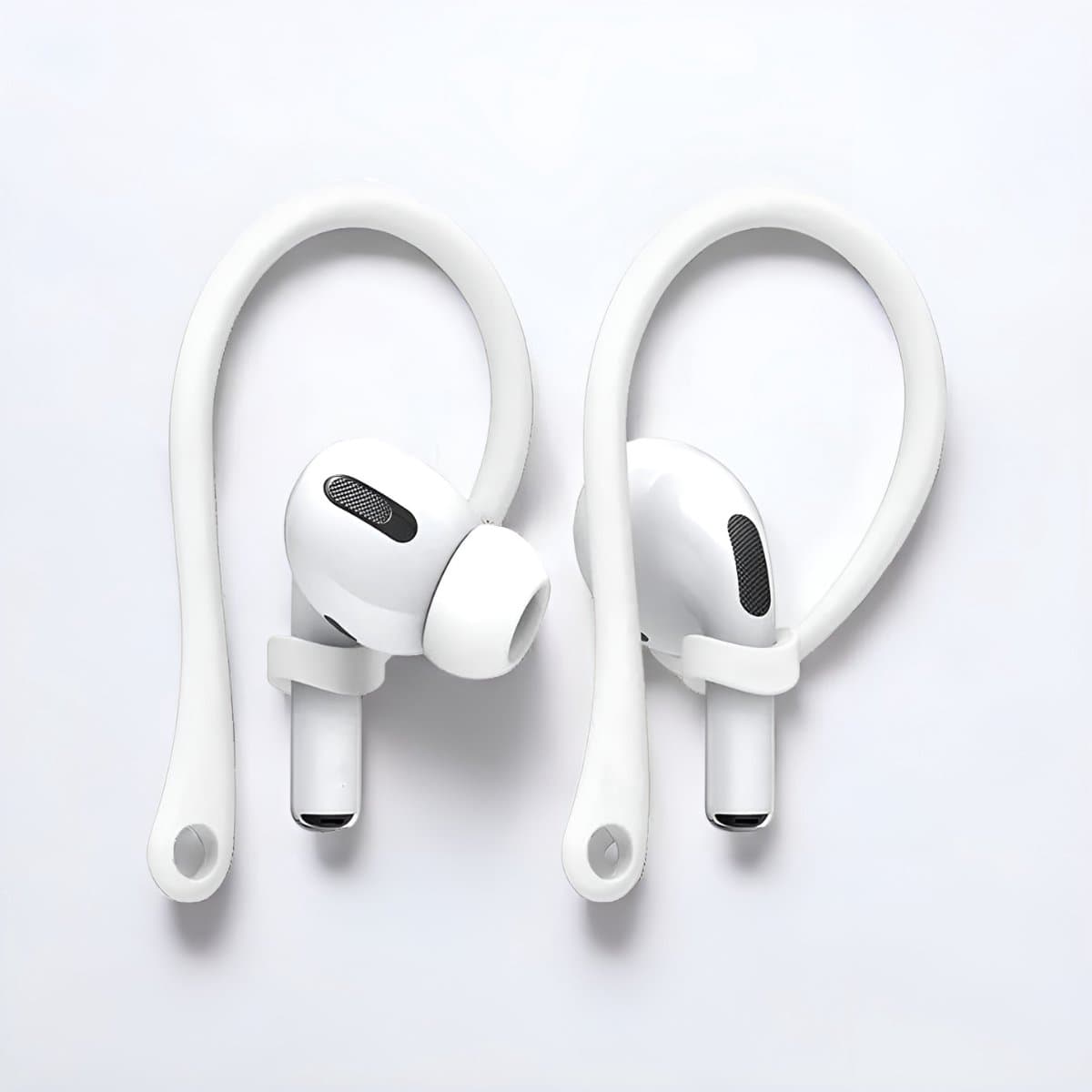 Yonico - Sport Hooks Pro - Wit - Geschikt voor Apple Airpods Pro 1/2 & Airpods 3/4 - Oorhaken - Siliconen sport haken - Set van 2 - Lichtgewicht - Gebruiksvriendelijk — afbeelding 1
