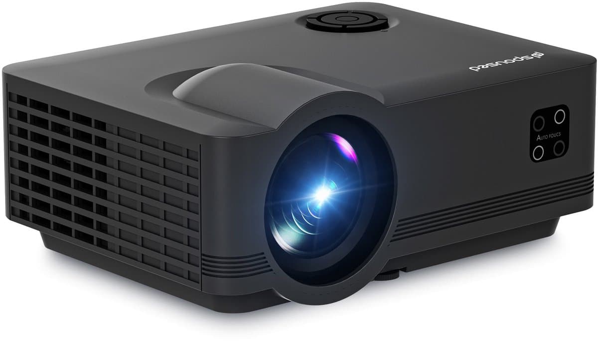 Spoused Beamer - Full-HD - 11.000 Lumen - Streamen Vanaf Je Telefoon Met WiFi - Mini Beamer - Zwart — afbeelding 1