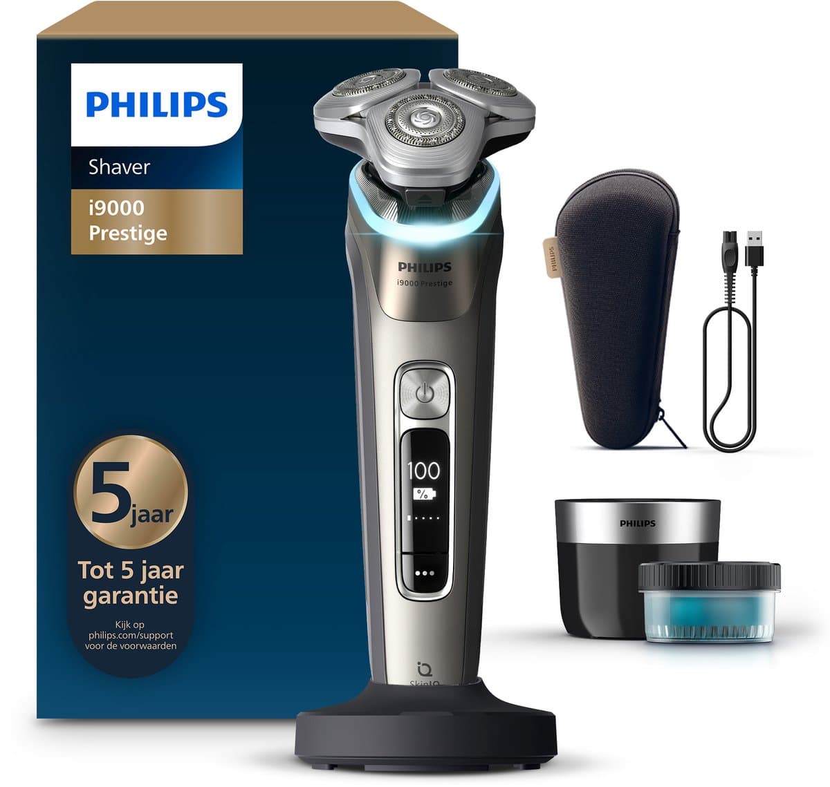 PHILIPS Shaver i9000 Prestige Wet&Dry XP9203/30 Scheerapparaat Grijs — afbeelding 1