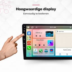 Boscer Autoradio 2Din Universeel - 10.1 Inch IPS HD Touchscreen - Android 15 - Apple Carplay & Android Auto (Draadloos) - 4+64GB - GPS Navigatiesysteem - Bluetooth, WiFi, MP5 - AHD Achteruitrijcamera — thumbnail 4