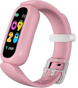 DrPhone KidsTime X13 – Smartwatch Voor Kinderen – IP68 Waterdichte Smartwatch – Hartslagmonitor – Slaapmonitoring – Mobiele App (Alleen voor Android Systeem) - 0.96 Inch TFT Kleurenscherm – Stappenteller – Calorie teller - Roze — thumbnail 1