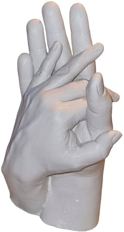 Handenbeeld | Handafdruk | Gipsafdruk | GipsHanden | Hand | 3D | Basis Pakket bestaat uit 500 gram Casting Mix Poeder & 750 gram Gips | Bodycasting | Extensso® | Gipsafdruk | Alginaat | Een herinnering | Hobby Pakket | Bodycasting | Handbeeld — thumbnail 4