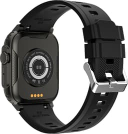 Knobbout 1.96"Scherm Smartwatch - Bluetooth belfunctie-Super sterke batterij 600MAH- met o.a. NL menu - 44mm HD scherm- Zinklegering horlogekast - Bloeddrukmeting&Bloedzuurstof functie - Opnamefunctie - Slaapmonitor - Zwart Staal+silicone band — thumbnail 3