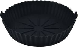 New Age Devi - Luxe Airfryer Siliconen Bakje - Heteluchtfriteuse Accessoires - Airfryer Accessoires - 20CM - Zwart — thumbnail 1