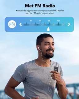 Gadgetplace MP3 speler met Bluetooth 5.2 en 32GB geheugen - Incl. Oordopjes - Met Luidspreker, FM Radio, Spraakrecorder en E-book — thumbnail 5