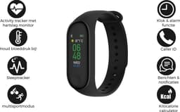 Denver BFH-240 - Activity Tracker - Fitnessband - Hartslagmeter - Bloeddrukmeter - Afstandmeter - Stappenteller - Zwart — thumbnail 3