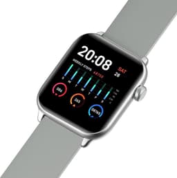 Belesy® Pro - Smartwatch Dames - Smartwatch Heren - Horloge - 1.3 inch - Kleurenscherm - Full Touch - Stappenteller - Grijs - Siliconen - Moederdag — thumbnail 3