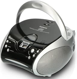 Lenco Draagbare Radio CD Speler - Stereo FM Radio en AUX – Werkt ook op batterijen - SCD-24 Zwart — thumbnail 3