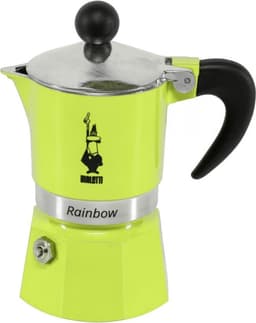 Bialetti Rainbow Percolator 1 Kops Groen – Espresso Maker – Aluminium – Italiaanse Koffiezetter – 60 ml — thumbnail 4