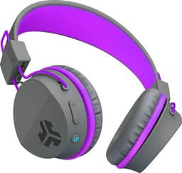 JLAB Jbuddies kinder Koptelefoon Draadloos – Koptelefoon kinderen geluidsdempend – Gehoorbescherming kinderen – Volumelimiet 84 dB – 24 uur batterijduur – Bluetooth - Grijs/Paars — thumbnail 2