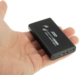 6 gb / s mSATA Solid State Disk SSD naar USB 3.0 harde schijfbehuizing (zwart) — thumbnail 2