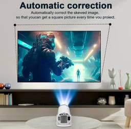 Beamer - Ultieme draagbare Projector - Home Cinema - Ingebouwde speaker - Android - Wifi — thumbnail 4