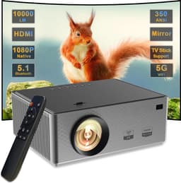 Mini Beamer - Streamen vanaf je telefoon - Input tot 4K - Bluetooth Audio - Projector - Mini Projector - HDMI - USB - Zwart - Smartphone - Draagbaar - Ingebouwde speaker — thumbnail 1