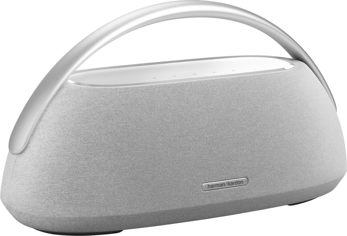 Harman Kardon Go + Play 3 - Premium Bluetooth Speaker - Design Luidspreker met Handgreep - Krachtige Bas & High-Fidelity Geluid - Draagbare Home Speaker - Grijs — afbeelding 1