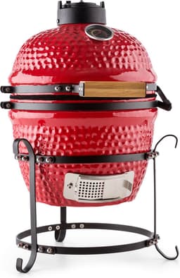 Princesize Kamado BBQ keramische barbecue roestvrij staal grillrooster smoker BBQ rood — thumbnail 1