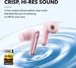 soundcore Liberty 4 NC - Wireless Noise Cancelling Earbuds (Roze) - 98.5% Noise Reduction - draadloze oordopjes - Adaptive Noise Cancelling to Ears and Environment - Hi-Res Sound - 50H Battery — thumbnail 2