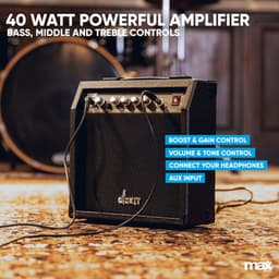 Max GigKit Rock V-stijl Elektrische gitaar 4/4 - Set met 40 Watt versterker en accessoires — thumbnail 4