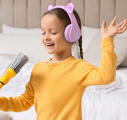 PowerLocus P2 draadloze Over-Ear Koptelefoon Inklapbaar koptelefoon voor kinderen - veilig volume van 85 dB - Bluetooth Hoofdtelefoon - Met microfoon — thumbnail 4