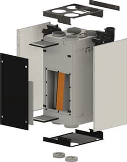 Vasco DX5 WTW unit met modulerende bypass en draadloze RF schakelaar, 450 m³/h — thumbnail 4