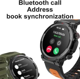 DrPhone PureSport - Multifunctionele Smartwatch - Hartslag/Bloedzuurstof/Slaapbewaking - Bluetooth-oproep – Bluetooth 5.2 – IP67 – Zwart/Groen — thumbnail 2