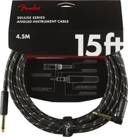 Fender Deluxe Series Instrument Cable S>A 4.5m (Black Tweed) - Instrumentenkabel — thumbnail 1