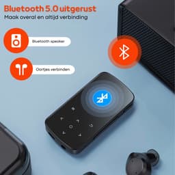 FOXLY® HiFi MP3/MP4 Speler Bluetooth Incl. oordopjes en 32GB SD Kaart - FM Radio - Voice Recorder - Dictafoon - met Clip — thumbnail 2