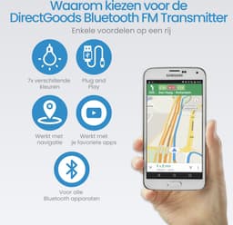 DirectGoods® FM Transmitter Bluetooth – Bluetooth Transmitter - USB-C Snellader - Carkit — thumbnail 3