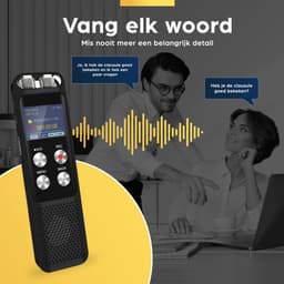 BP® Afluisterapparatuur - Voice Recorder - Dictafoon - Audio Recorder - Spy Recorder - Afluisterapparaat - Afluisteren & Opnemen - Ruisonderdrukking - Nederlandse handleiding & Sofware — thumbnail 2